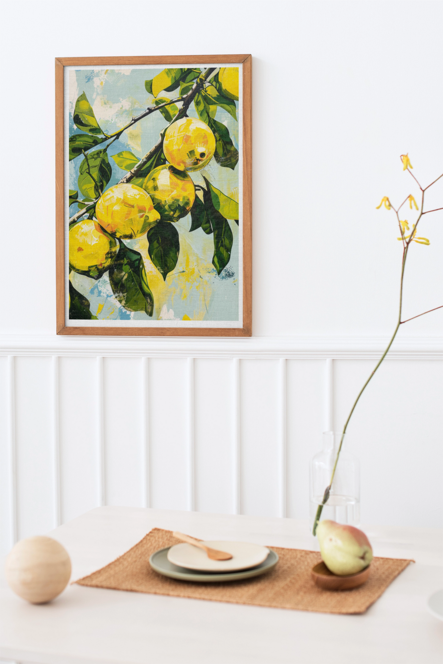 Affiche Citron Vintage Illustration