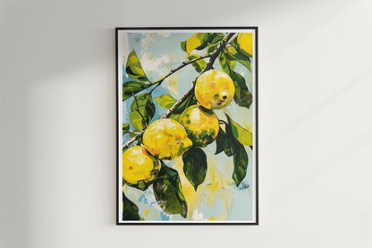 Affiche Citron Vintage Illustration