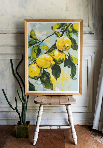 Affiche Citron Vintage Illustration