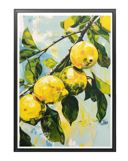 Affiche Citron Vintage Illustration
