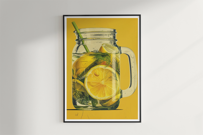 Affiche Citronnade avec Paille