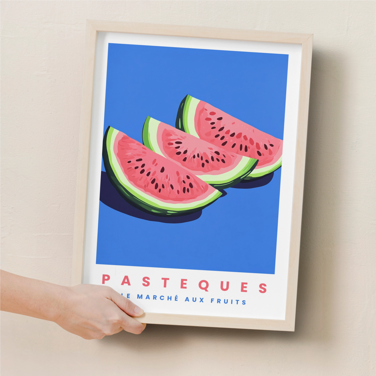 Affiche Pastèque Bleu