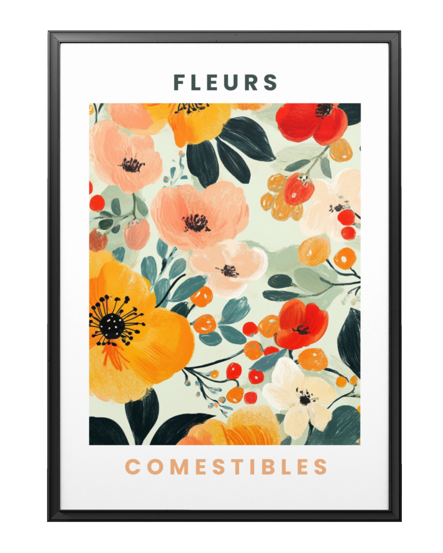 Affiche Fleurs Comestibles