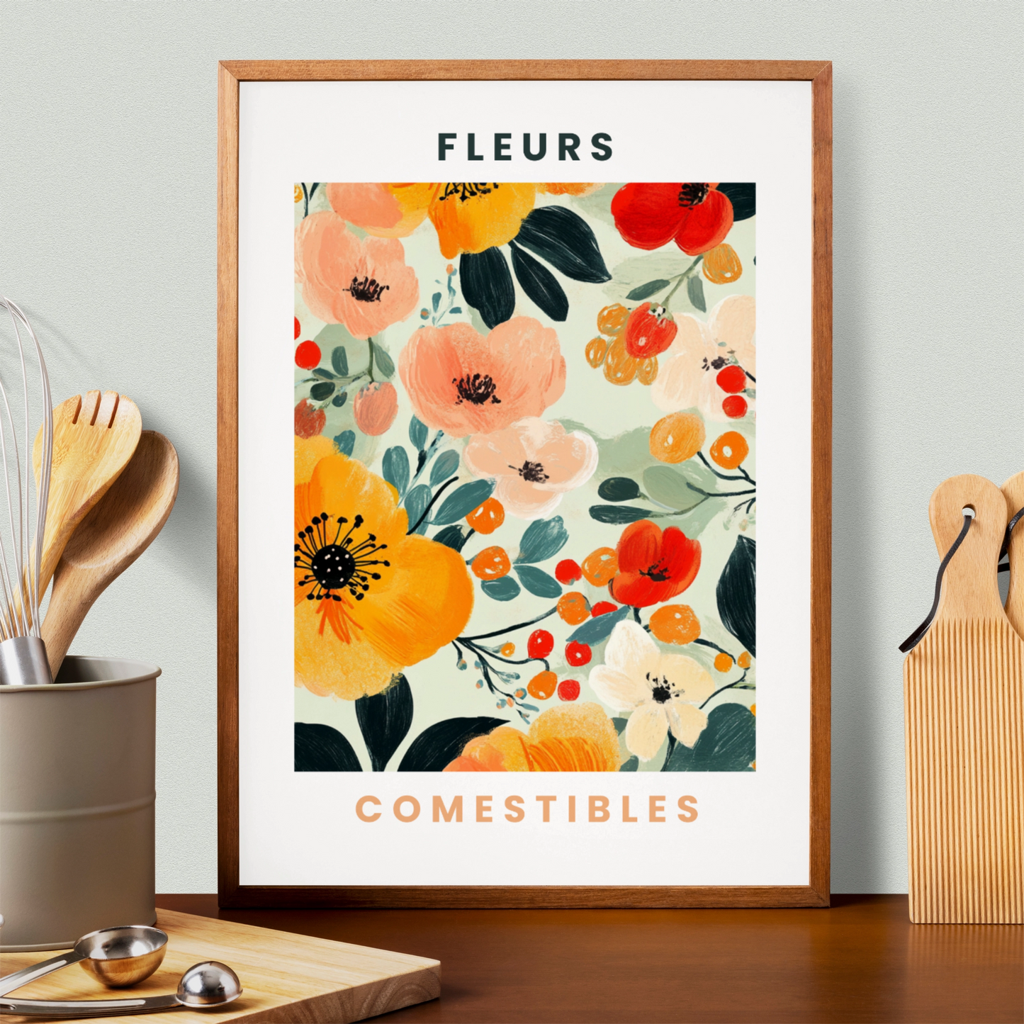 Affiche Fleurs Comestibles