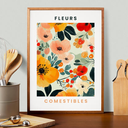 Affiche Fleurs Comestibles