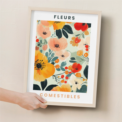 Affiche Fleurs Comestibles